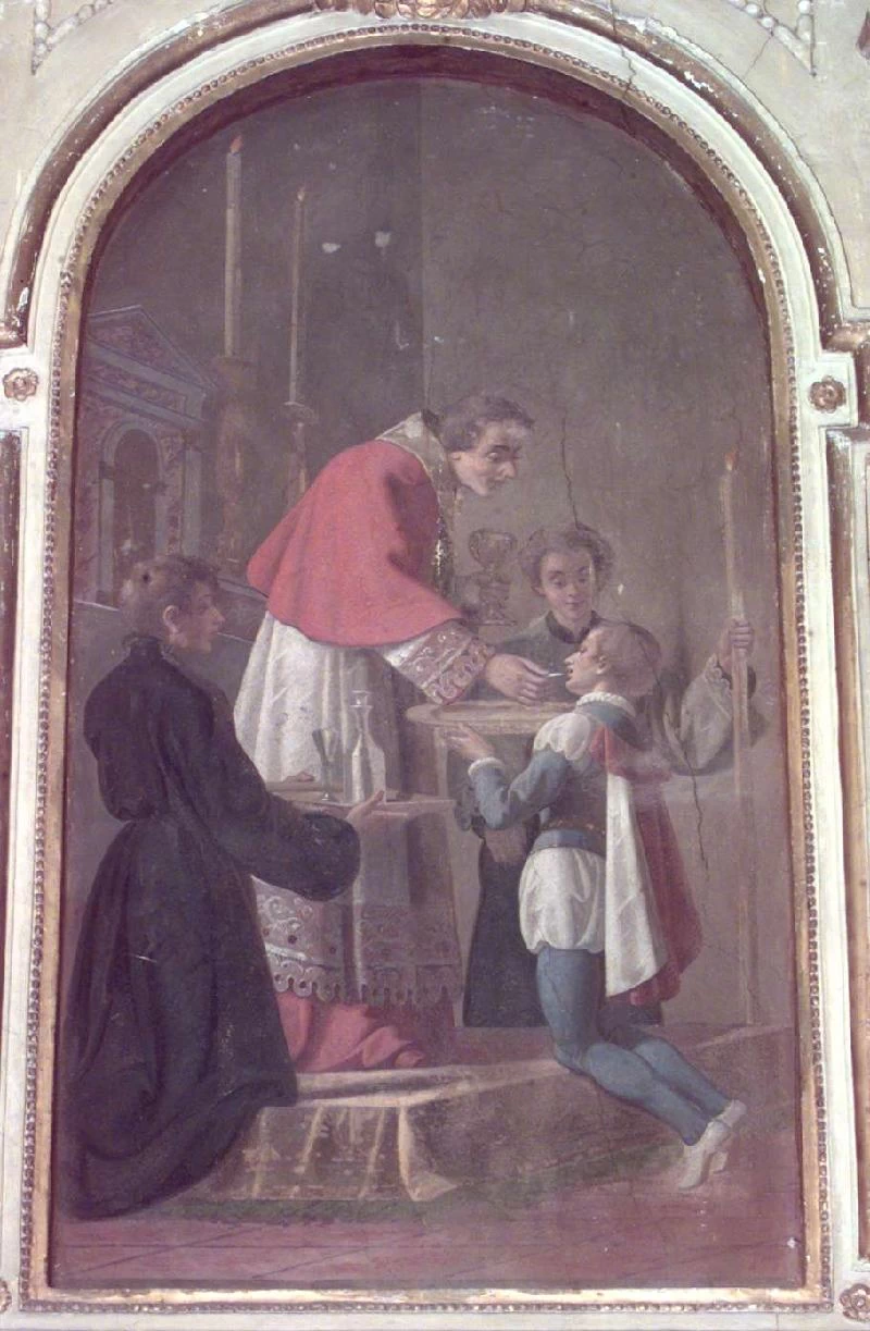 San Luigi riceve la prima comunione